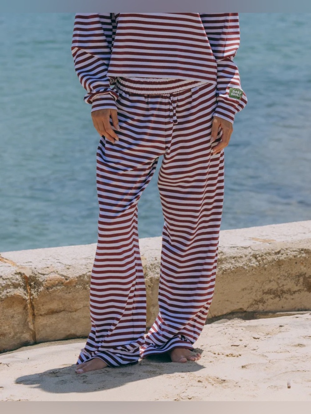 Daily Drills Striped Cotton Pants